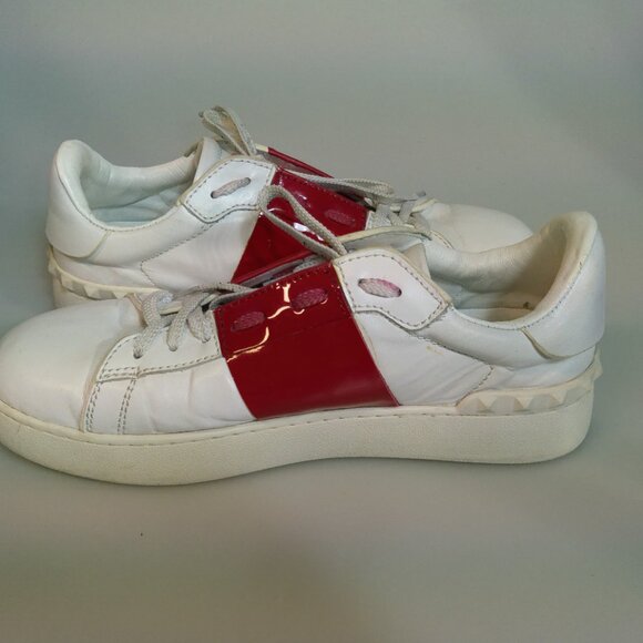 Valentino Garavani TK839 Rockstud White Red Sneakers Men’s EU 43 US 10